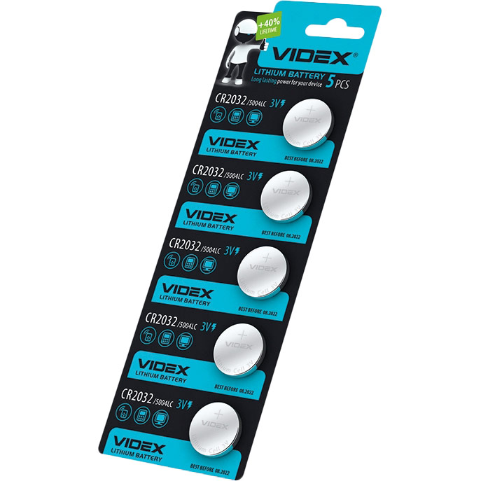Батарейки VIDEX CR2032 Blister/5pcs (22761), Батарейка CR2032, Літієва Blister/5pcs
Батарейки VIDEX CR2032 Blister/5pcs (22761), Батарейка CR2032, Літієва Blister/5pcs