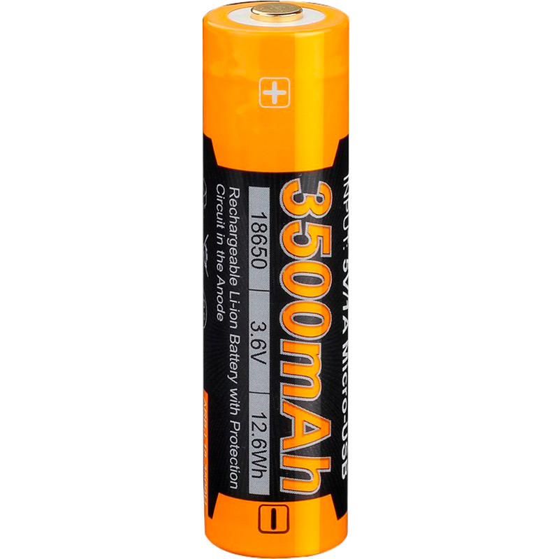 Аккумулятор FENIX 18650 3500 мАч (ARB-L18-3500U), Акумулятор 18650 3500 mAh ARB-L18-3500U
Аккумулятор FENIX 18650 3500 мАч (ARB-L18-3500U), Акумулятор 18650 3500 mAh ARB-L18-3500U