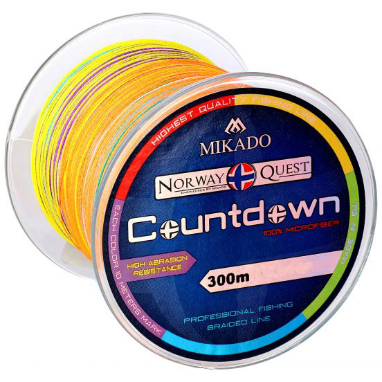 Шнур MIKADO Norway Quest Countdown 300м 0.25мм 20.90кг мulticolor (Z46M-025-300), Шнур Norway Quest Countdown 300м
Шнур MIKADO Norway Quest Countdown 300м 0.25мм 20.90кг мulticolor (Z46M-025-300), Шнур Norway Quest Countdown 300м