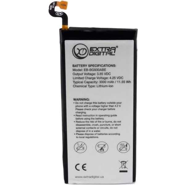 Аккумулятор EXTRADIGITAL для Samsung Galaxy S7 3000 mAh (BMS6420), Samsung Galaxy S7 3000 mAh - BMS6420
Аккумулятор EXTRADIGITAL для Samsung Galaxy S7 3000 mAh (BMS6420), Samsung Galaxy S7 3000 mAh - BMS6420