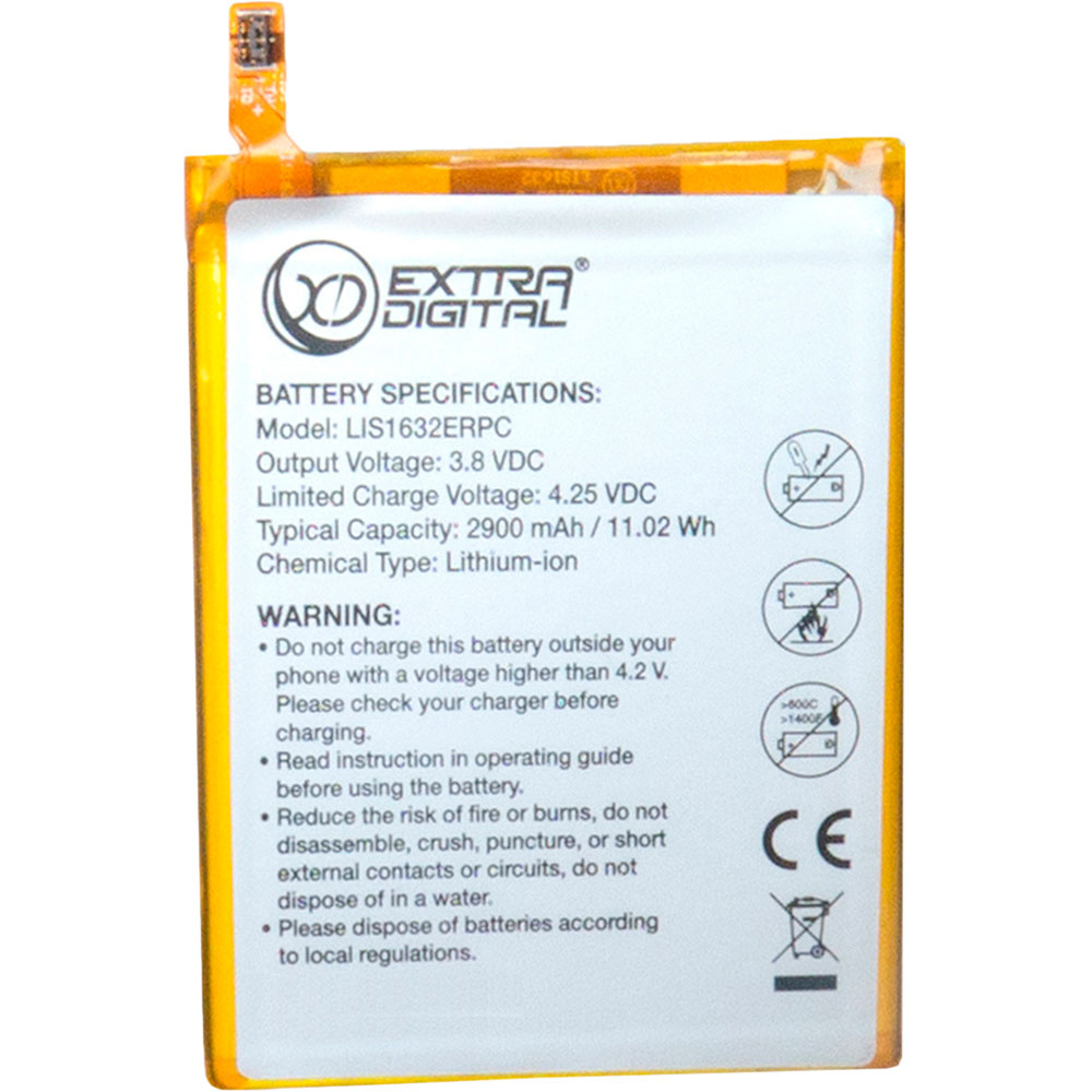 Аккумулятор ExtraDigital для Sony Xperia XZ LIS1632ERPC 2900 мАч (BMX6485), Sony Xperia XZ LIS1632ERPC 2900 mAh (BMX6485)
Аккумулятор ExtraDigital для Sony Xperia XZ LIS1632ERPC 2900 мАч (BMX6485), Sony Xperia XZ LIS1632ERPC 2900 mAh (BMX6485)