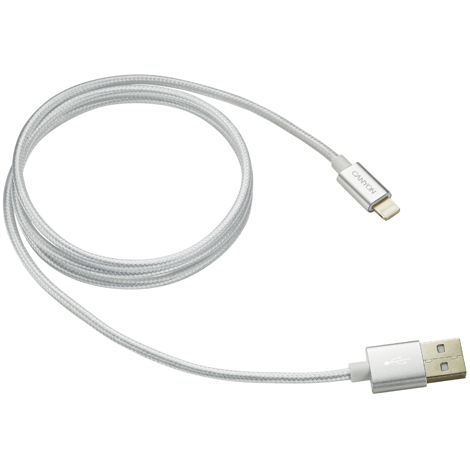 Кабель CANYON Lightning 8-pin – USB (CNE-CFI3PW), кабель Lightning 8-pin – USB (CNE-CFI3PW)
Кабель CANYON Lightning 8-pin – USB (CNE-CFI3PW), кабель Lightning 8-pin – USB (CNE-CFI3PW)