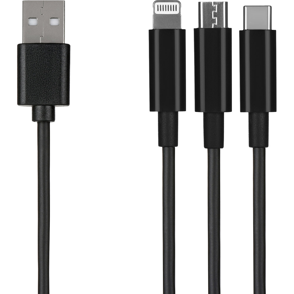 Кабель 2E USB – Lightning/micro-USB/USB Type-C 1.2 м Black (2E-CCMTLAB-BL), 3in1 Micro/Lightning/Type C, 5V/2.4A, 1.2m, Black
Кабель 2E USB – Lightning/micro-USB/USB Type-C 1.2 м Black (2E-CCMTLAB-BL), 3in1 Micro/Lightning/Type C, 5V/2.4A, 1.2m, Black