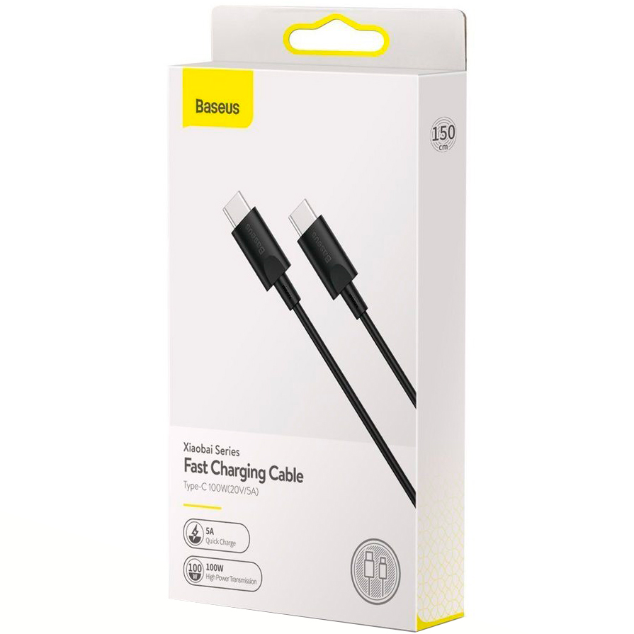 Кабель BASEUS Xiaobai Type-C 100W (20V/5A) 1.5 м White (30508white), Xiaobai cable Type-C 100W(20V/5A) (1.5m) (white)
Кабель BASEUS Xiaobai Type-C 100W (20V/5A) 1.5 м White (30508white), Xiaobai cable Type-C 100W(20V/5A) (1.5m) (white)
