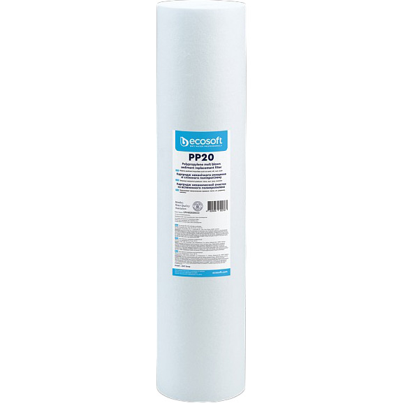 Картридж ECOSOFT 4.5х20" (CPV452020ECO), Картридж з спіненого поліпропілену 4.5х20" 20 мкм
Картридж ECOSOFT 4.5х20" (CPV452020ECO), Картридж з спіненого поліпропілену 4.5х20" 20 мкм