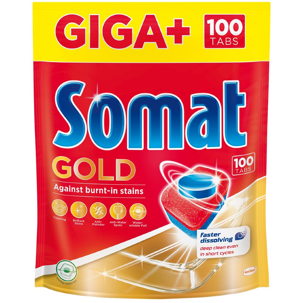 Таблетки для мытья посуды SOMAT Giga Plus Gold 100 шт (9000101356069), Таблетки Giga Plus Gold 100 таблеток
Таблетки для мытья посуды SOMAT Giga Plus Gold 100 шт (9000101356069), Таблетки Giga Plus Gold 100 таблеток