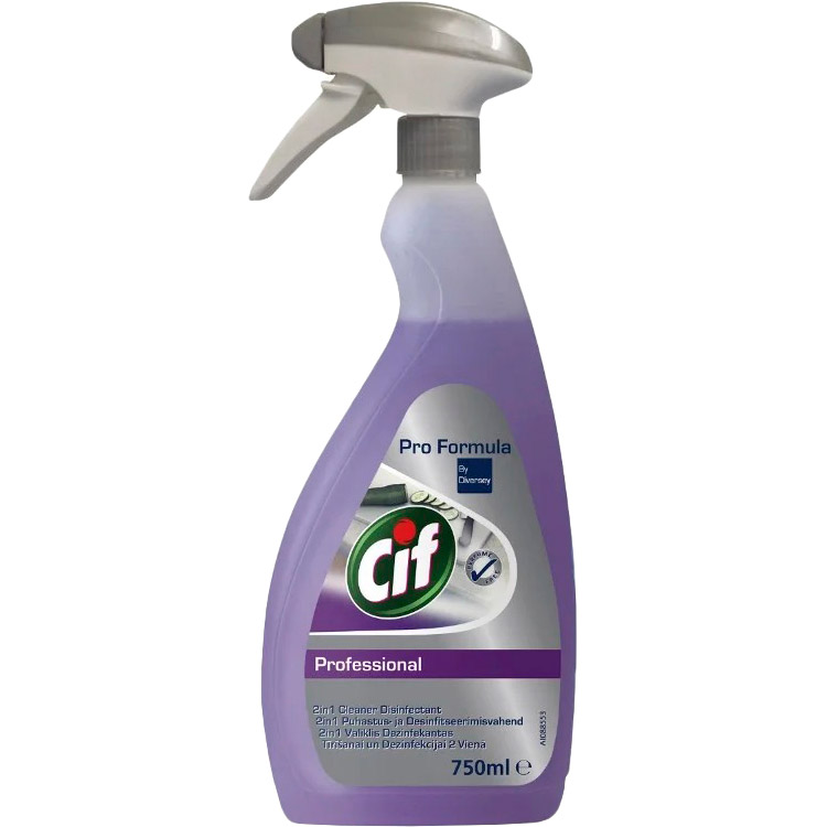Средство для очистки DIVERSEY Cif Pro Formula 2 in 1 Cleaner Disinfectant 750 мл (7615400189229), Cif Pro Formula 2in1 Cleaner Disinfectant 750мл
Средство для очистки DIVERSEY Cif Pro Formula 2 in 1 Cleaner Disinfectant 750 мл (7615400189229), Cif Pro Formula 2in1 Cleaner Disinfectant 750мл