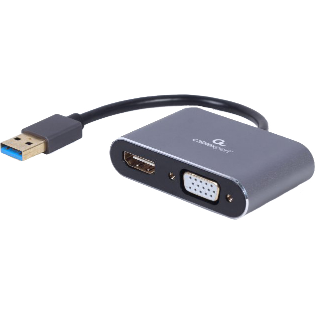 

Переходник CABLEXPERT USB-A - HDMI/VGA (A-USB3-HDMIVGA-01), USB-A - HDMI/VGA A-USB3-HDMIVGA-01