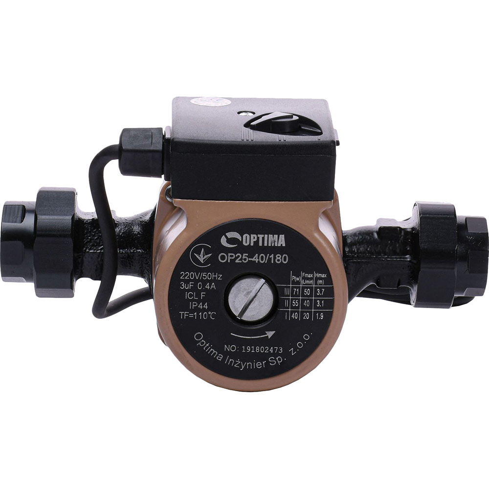 Насос циркуляционный OPTIMA OP25-40 180 мм, Насос OP25-40 180мм + гайки + кабель з вилкою
Насос циркуляционный OPTIMA OP25-40 180 мм, Насос OP25-40 180мм + гайки + кабель з вилкою