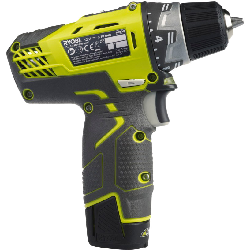 Дрель-шуруповерт RYOBI R12DD-LL13S (5133001802), Шуруповерт-дрель R12DD-LL13S 12В Li-Ion, 2х1.3Aч
Дрель-шуруповерт RYOBI R12DD-LL13S (5133001802), Шуруповерт-дрель R12DD-LL13S 12В Li-Ion, 2х1.3Aч