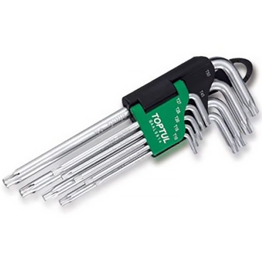 Набор ключей TOPTUL TORX T10-T50 9ед. (GAAL0914), Набор Г-обр. ключей TORX T10-T50 9ед. длинных
Набор ключей TOPTUL TORX T10-T50 9ед. (GAAL0914), Набор Г-обр. ключей TORX T10-T50 9ед. длинных