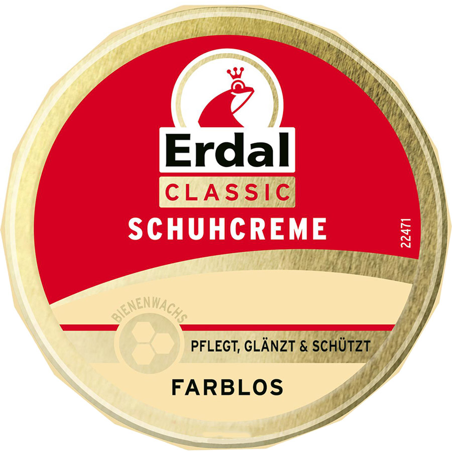 Крем для обуви ERDAL Shoe Polish in tin Neutral 75 мл (4001499947667), Крем-банка для взуття безкольоровий new
Крем для обуви ERDAL Shoe Polish in tin Neutral 75 мл (4001499947667), Крем-банка для взуття безкольоровий new