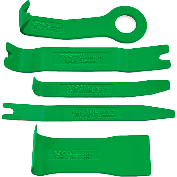 Комплект для снятия облицовок панели TOPTUL 5 единиц (JGAS0501 ), Комплект для снятия облицовок панели 5 ед.
Комплект для снятия облицовок панели TOPTUL 5 единиц (JGAS0501 ), Комплект для снятия облицовок панели 5 ед.