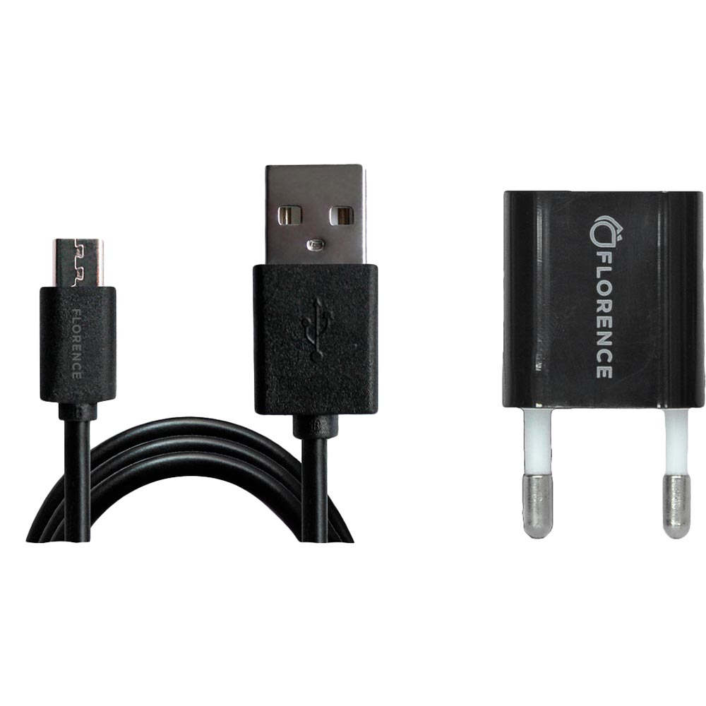 Зарядное устройство FLORENCE 1 USB 1A Black (FL-1000-KM), 1USB 1A + microUSB cable black (FL-1000-KM)
Зарядное устройство FLORENCE 1 USB 1A Black (FL-1000-KM), 1USB 1A + microUSB cable black (FL-1000-KM)
