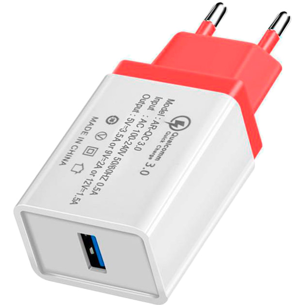 Сетевое зарядное устройство XOKO QC-100 1 USB Qualcom QC3.0 3.5A Red (QC-100-RD), QC-100 1 USB Qualcom 3.0 3.5A Red (QC-100-RD)
Сетевое зарядное устройство XOKO QC-100 1 USB Qualcom QC3.0 3.5A Red (QC-100-RD), QC-100 1 USB Qualcom 3.0 3.5A Red (QC-100-RD)