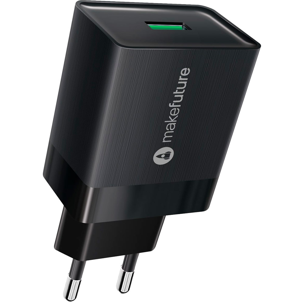 Зарядное устройство MAKEFUTURE 1USB 3A QuickCharge Black (MCW-11BK), Зар.пристр.мереж.1USB(3A)QuickCharge Black
Зарядное устройство MAKEFUTURE 1USB 3A QuickCharge Black (MCW-11BK), Зар.пристр.мереж.1USB(3A)QuickCharge Black
