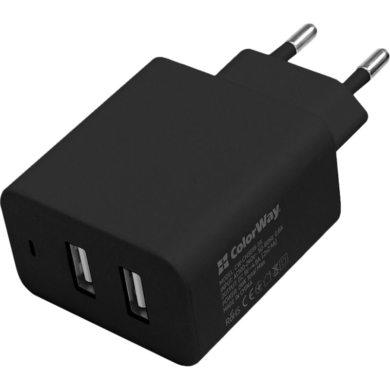 Сетевое зарядное устройство COLORWAY 2USB AUTO ID Black (CW-CHS016-BK), 2USB AUTO ID 4.8A (20W) Black (CW-CHS016-BK)
Сетевое зарядное устройство COLORWAY 2USB AUTO ID Black (CW-CHS016-BK), 2USB AUTO ID 4.8A (20W) Black (CW-CHS016-BK)