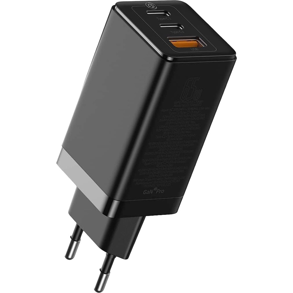 Зарядное устройство BASEUS GaN2 Pro QC 2C+U 65W EU Black (CCGAN2P-B01), GaN2 Pro QC 2C+U 65W EU Чорний
Зарядное устройство BASEUS GaN2 Pro QC 2C+U 65W EU Black (CCGAN2P-B01), GaN2 Pro QC 2C+U 65W EU Чорний