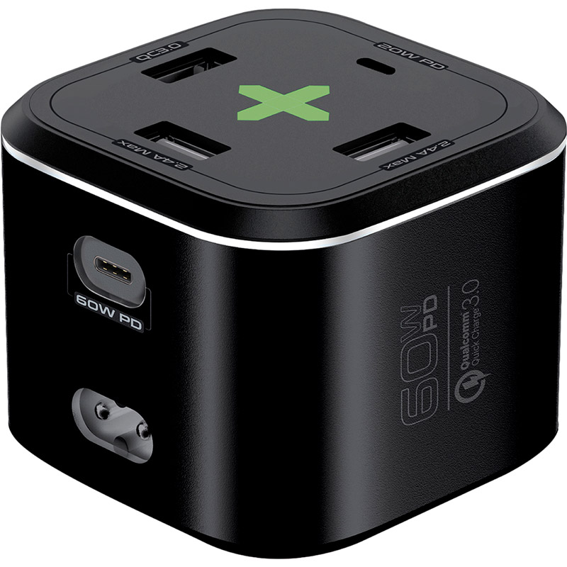 Зарядное устройство Promate PowerCube-PD80 Вт, 2хUSB-C + 3xUSB-A Black (powercube-pd80.black), powercube-pd80.black
Зарядное устройство Promate PowerCube-PD80 Вт, 2хUSB-C + 3xUSB-A Black (powercube-pd80.black), powercube-pd80.black