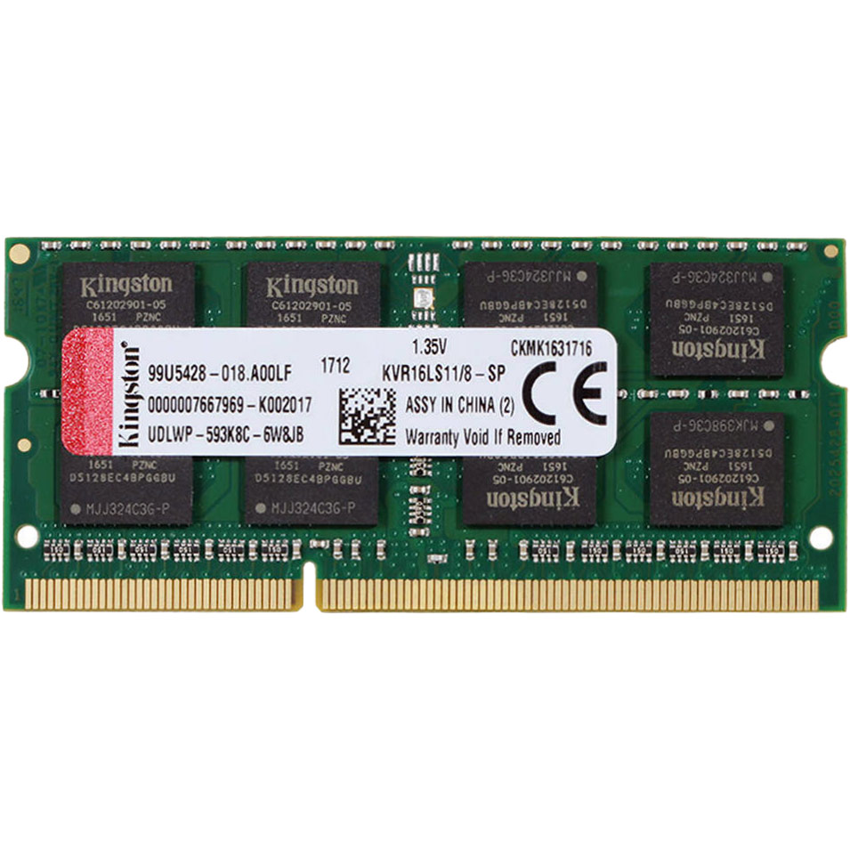Модуль памяти KINGSTON DDR3L 8Gb 1600MHz (KVR16LS11/8), для ноутбука DDR3L 8Gb 1600MHz 1.35V KVR16LS11/8
Модуль памяти KINGSTON DDR3L 8Gb 1600MHz (KVR16LS11/8), для ноутбука DDR3L 8Gb 1600MHz 1.35V KVR16LS11/8