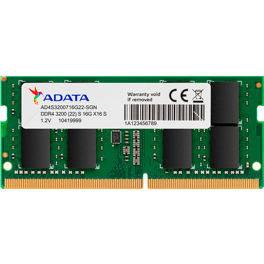 Модуль памяти ADATA 8GB DDR4 3200 MHz (AD4S32008G22-SGN), DDR4 3200 8GB SO-DIMM (AD4S32008G22-SGN)
Модуль памяти ADATA 8GB DDR4 3200 MHz (AD4S32008G22-SGN), DDR4 3200 8GB SO-DIMM (AD4S32008G22-SGN)