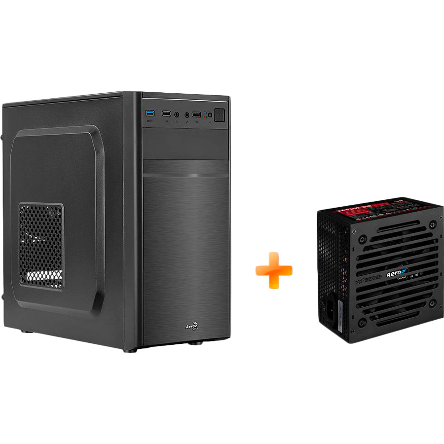 Корпус Aerocool CS-103 Black + БП VX 350 PLUS 350W (CS-103-S-BK-v1 w/350), PGS CS-103 + БП VX PLUS 350
Корпус Aerocool CS-103 Black + БП VX 350 PLUS 350W (CS-103-S-BK-v1 w/350), PGS CS-103 + БП VX PLUS 350