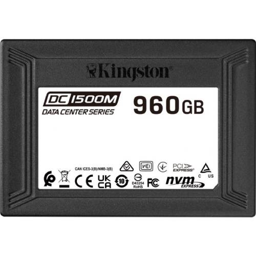 SSD накопитель KINGSTON U.2 NVMe DC1500M 960GB Enterprise (SEDC1500M/960G), U.2 NVMe DC1500M 960GB Enterprise
SSD накопитель KINGSTON U.2 NVMe DC1500M 960GB Enterprise (SEDC1500M/960G), U.2 NVMe DC1500M 960GB Enterprise