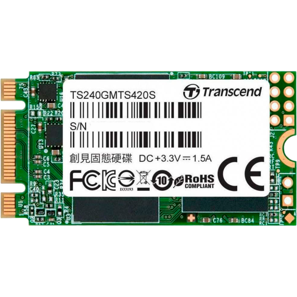SSD накопитель TRANSCEND MTS420 240GB M.2 SATAIII TLC (TS240GMTS420S), MTS420 240GB M.2 2242 SATAIII TLC (TS240GMTS420S)
SSD накопитель TRANSCEND MTS420 240GB M.2 SATAIII TLC (TS240GMTS420S), MTS420 240GB M.2 2242 SATAIII TLC (TS240GMTS420S)