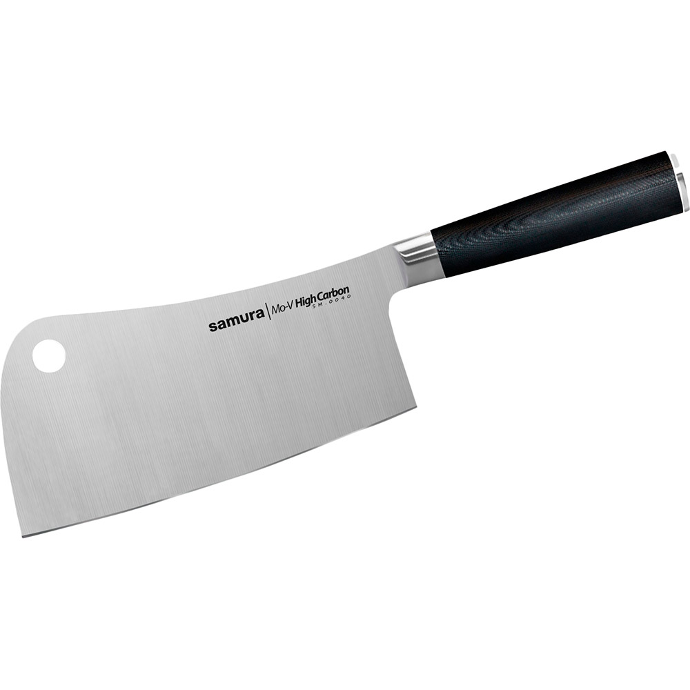 Нож топорик Samura Mo-V для мяса 180 мм Black (SM-0040), Ніж-сокирка кух. для м'яса, 180 мм, Mo-V (SM-0040)
Нож топорик Samura Mo-V для мяса 180 мм Black (SM-0040), Ніж-сокирка кух. для м'яса, 180 мм, Mo-V (SM-0040)