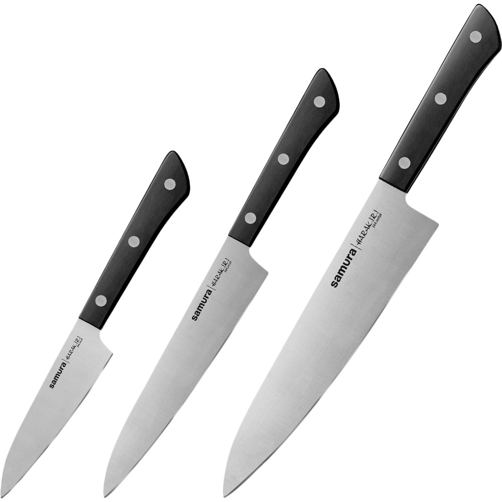 Набор ножей Samura Harakiri Black 3 пр (SHR-0220B), Набір з 3-х кухонних ножів, Harakiri (SHR-0220B)
Набор ножей Samura Harakiri Black 3 пр (SHR-0220B), Набір з 3-х кухонних ножів, Harakiri (SHR-0220B)