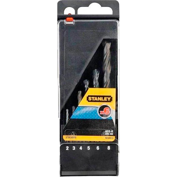 Набор сверл по металлу Stanley (STA56010), набор сверл по металлу, d=2,3,4,5,6,8мм.
Набор сверл по металлу Stanley (STA56010), набор сверл по металлу, d=2,3,4,5,6,8мм.