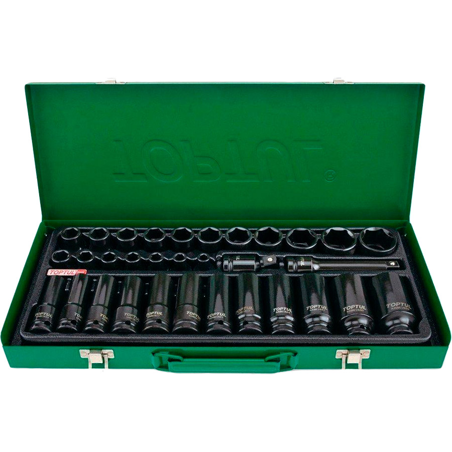 Набор торцевых головок TOPTUL 1/2" 8-32 мм 32 пр (GDAD3201), Набор головок 1/2" 8-32мм 32ед.
Набор торцевых головок TOPTUL 1/2" 8-32 мм 32 пр (GDAD3201), Набор головок 1/2" 8-32мм 32ед.