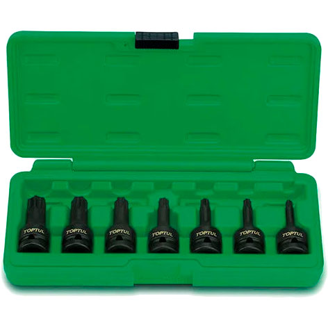Набор головок TOPTUL TORX ударных 1/2" T30-T70 7ед. (GDAI0701), Набор головок TORX ударных 1/2" T30-T70 7ед.
Набор головок TOPTUL TORX ударных 1/2" T30-T70 7ед. (GDAI0701), Набор головок TORX ударных 1/2" T30-T70 7ед.