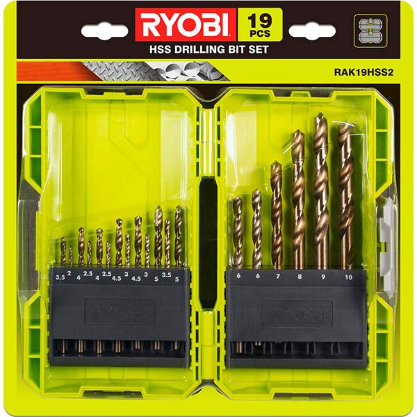 Набор сверл RYOBI RAK19HSS2 19 шт (5132004390), Набор сверл по металлу RAK19HSS2 19 шт
Набор сверл RYOBI RAK19HSS2 19 шт (5132004390), Набор сверл по металлу RAK19HSS2 19 шт