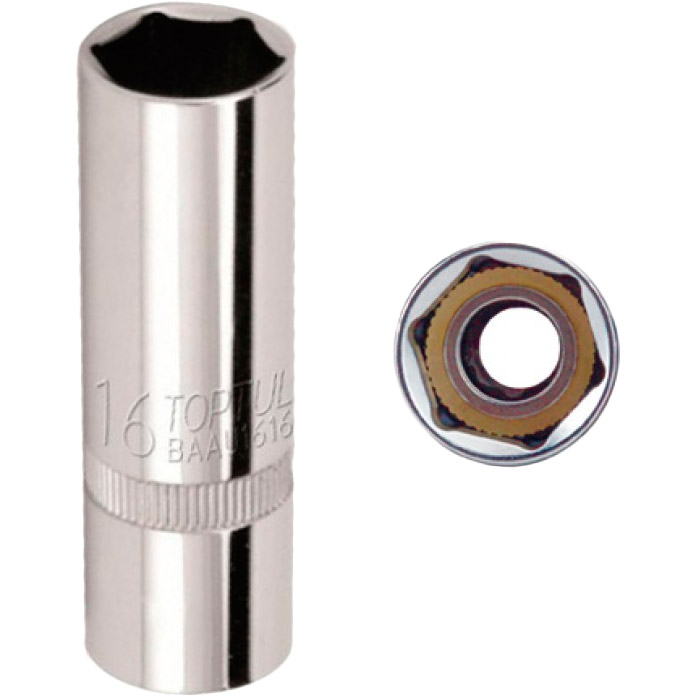 Свечная головка TOPTUL BAAV1616 16 мм 1/2", Свічна головка 16мм 1/2 "магнітна (тонка)
Свечная головка TOPTUL BAAV1616 16 мм 1/2", Свічна головка 16мм 1/2 "магнітна (тонка)