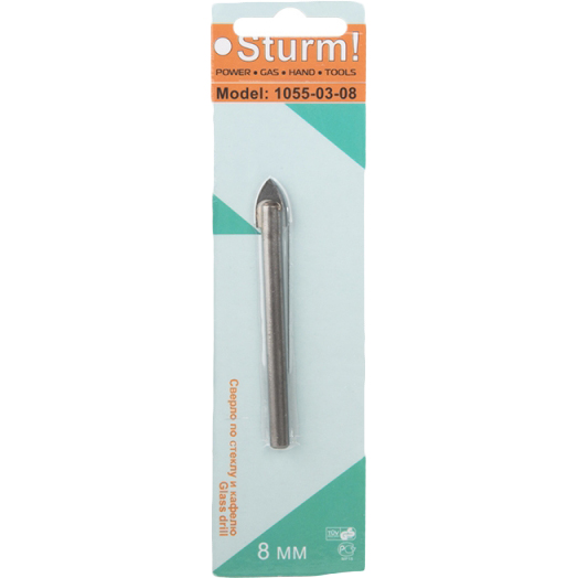 Сверло по стеклу и кафелю Sturm 8 мм (1055-03-08), 1055-03-08 Свердло по склу й кахлю d= 8mm
Сверло по стеклу и кафелю Sturm 8 мм (1055-03-08), 1055-03-08 Свердло по склу й кахлю d= 8mm