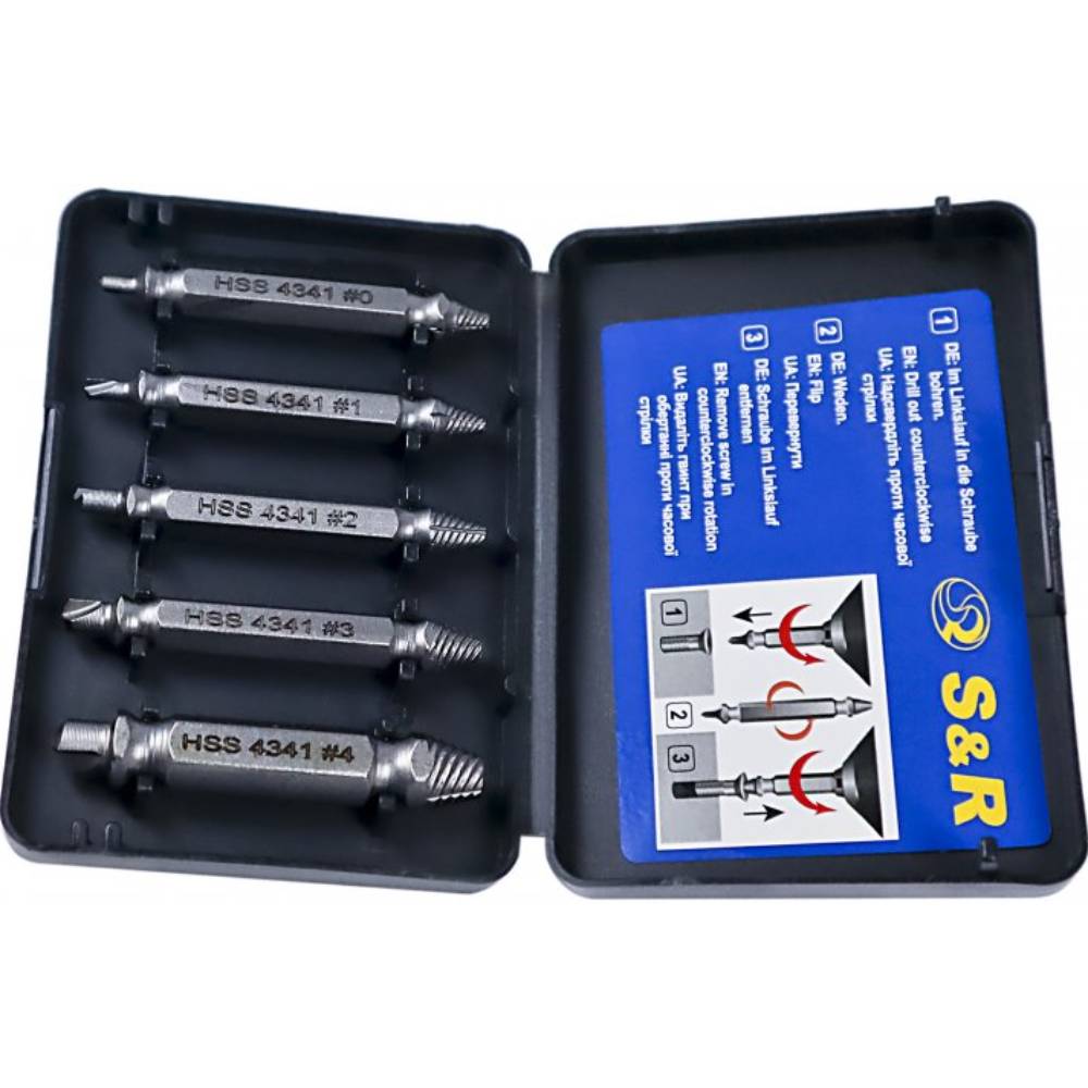 Набор экстракторов S&R Meister 5 шт (111400005), Набір екстракторів Meister 5 шт (111400005)
Набор экстракторов S&R Meister 5 шт (111400005), Набір екстракторів Meister 5 шт (111400005)
