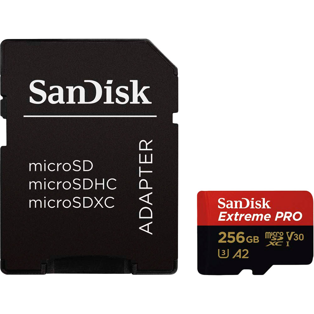 Карта памяти SANDISK microSDXC 256GB Extreme Pro C10 UHS-I U3 A2 (SDSQXCZ-256G-GN6MA), 256GB microSDXC C10 UHS-I U3 A2 Extreme Pro + SD
Карта памяти SANDISK microSDXC 256GB Extreme Pro C10 UHS-I U3 A2 (SDSQXCZ-256G-GN6MA), 256GB microSDXC C10 UHS-I U3 A2 Extreme Pro + SD
