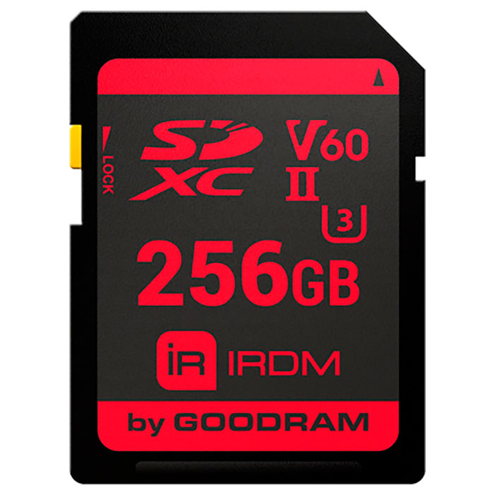 Карта памяти GOODRAM SDXC 256Gb IRDM V60 UHS-II U3 (IR-S6B0-2560R11), 256Gb IRDM SDXC V60 UHS-II U3
Карта памяти GOODRAM SDXC 256Gb IRDM V60 UHS-II U3 (IR-S6B0-2560R11), 256Gb IRDM SDXC V60 UHS-II U3