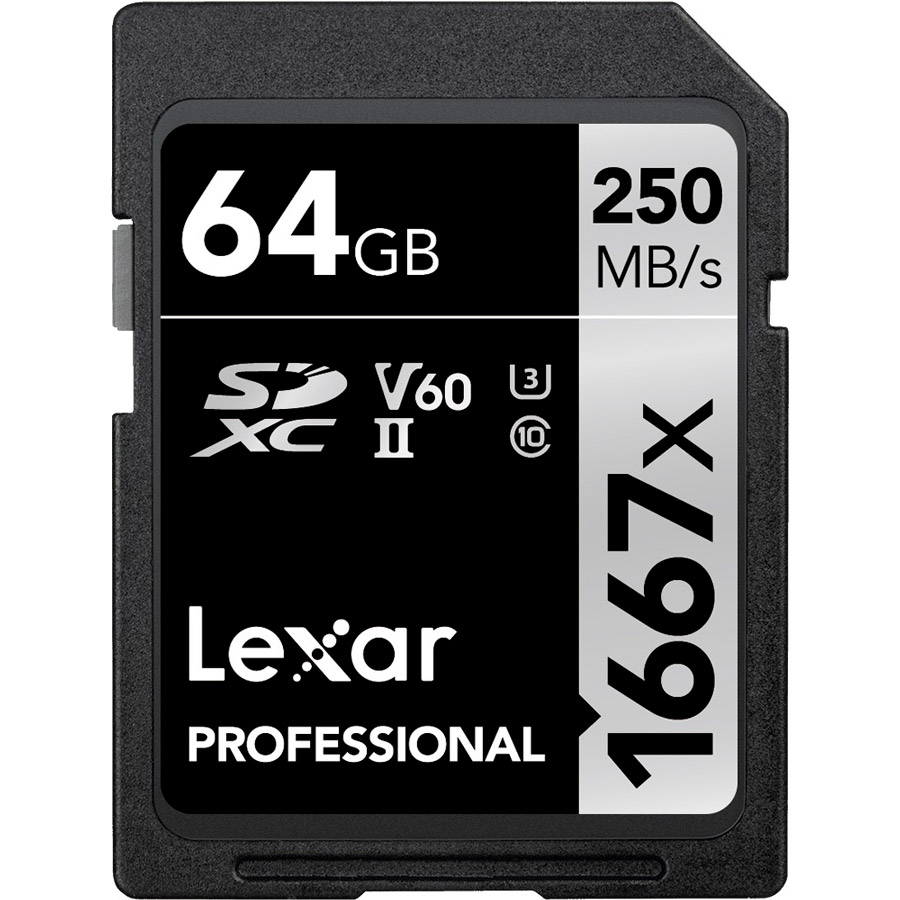 Карта памяти LEXAR SDXC 64 GB Professional 1667x UHS-II (LSD64GCB1667), 64GB Professional 1667x SDXC UHS-II
Карта памяти LEXAR SDXC 64 GB Professional 1667x UHS-II (LSD64GCB1667), 64GB Professional 1667x SDXC UHS-II