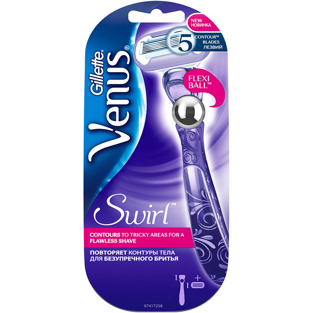 Бритва VENUS Swirl c 1 сменной кассетой (7702018400935), Swirl Бритва з 1 змiнною касетою 1шт
Бритва VENUS Swirl c 1 сменной кассетой (7702018400935), Swirl Бритва з 1 змiнною касетою 1шт