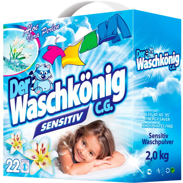 Стиральный порошок DER WASCHKONIG SENSITIVE для стирки детского белья 2 кг (4260353550782), SENSITIVE порошок д/прання дитячої
Стиральный порошок DER WASCHKONIG SENSITIVE для стирки детского белья 2 кг (4260353550782), SENSITIVE порошок д/прання дитячої