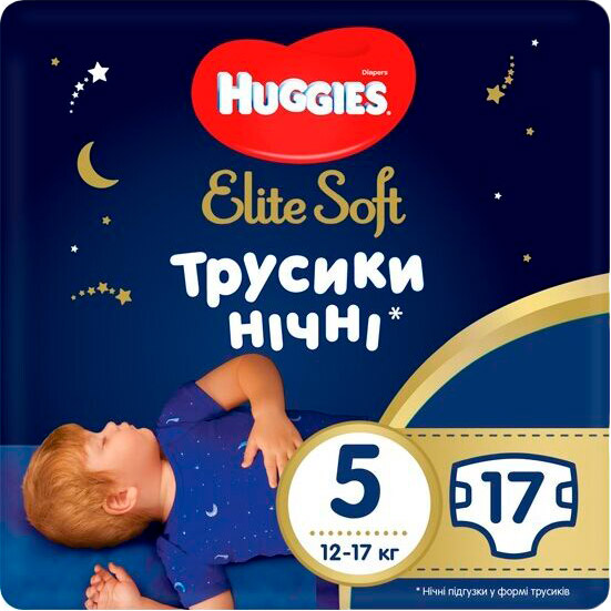 Подгузники-трусики HUGGIES Elite Soft 5 Overnights Pants 12-17 кг 17 шт (5029053548173), Elite Soft 5 Overnights Pants 17 (12-17 кг) (N)
Подгузники-трусики HUGGIES Elite Soft 5 Overnights Pants 12-17 кг 17 шт (5029053548173), Elite Soft 5 Overnights Pants 17 (12-17 кг) (N)