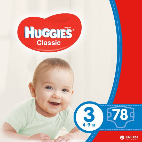 Подгузники HUGGIES Classic 3 Mega 78 (5029053543116), Підгузник Classic 3 Mega 78
Подгузники HUGGIES Classic 3 Mega 78 (5029053543116), Підгузник Classic 3 Mega 78
