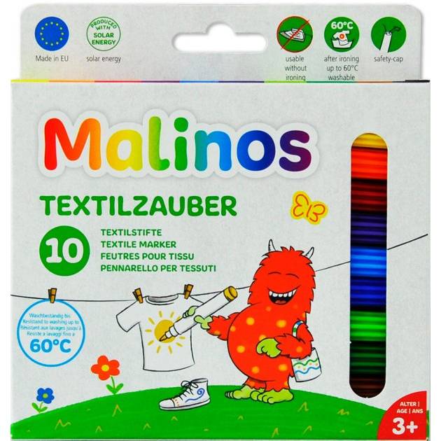 Фломастеры MALINOS Malinos T-Shirtzauber 10 шт (MA-300010), Фломастери Malinos T-Shirtzauber 10
Фломастеры MALINOS Malinos T-Shirtzauber 10 шт (MA-300010), Фломастери Malinos T-Shirtzauber 10