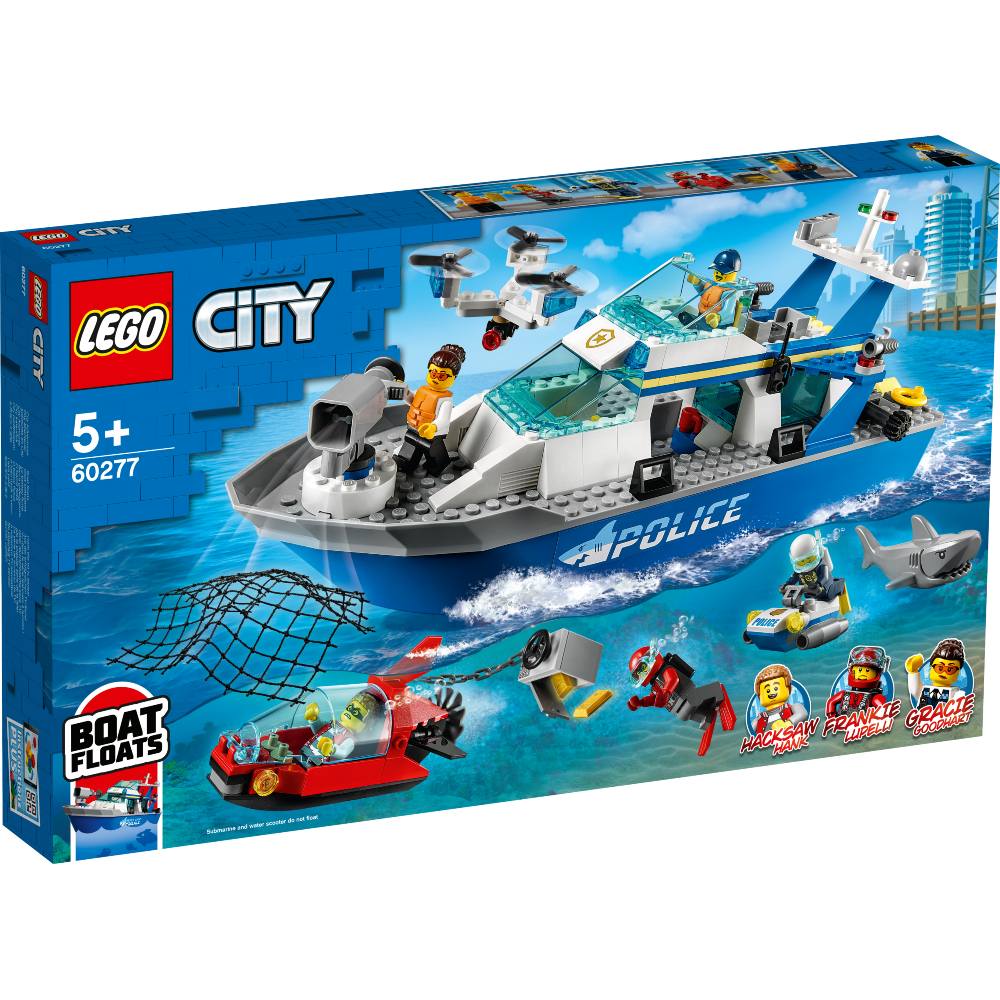Конструктор LEGO City Катер полицейского патруля 276 деталей (60277), City Катер полицейского патруля 60277
Конструктор LEGO City Катер полицейского патруля 276 деталей (60277), City Катер полицейского патруля 60277