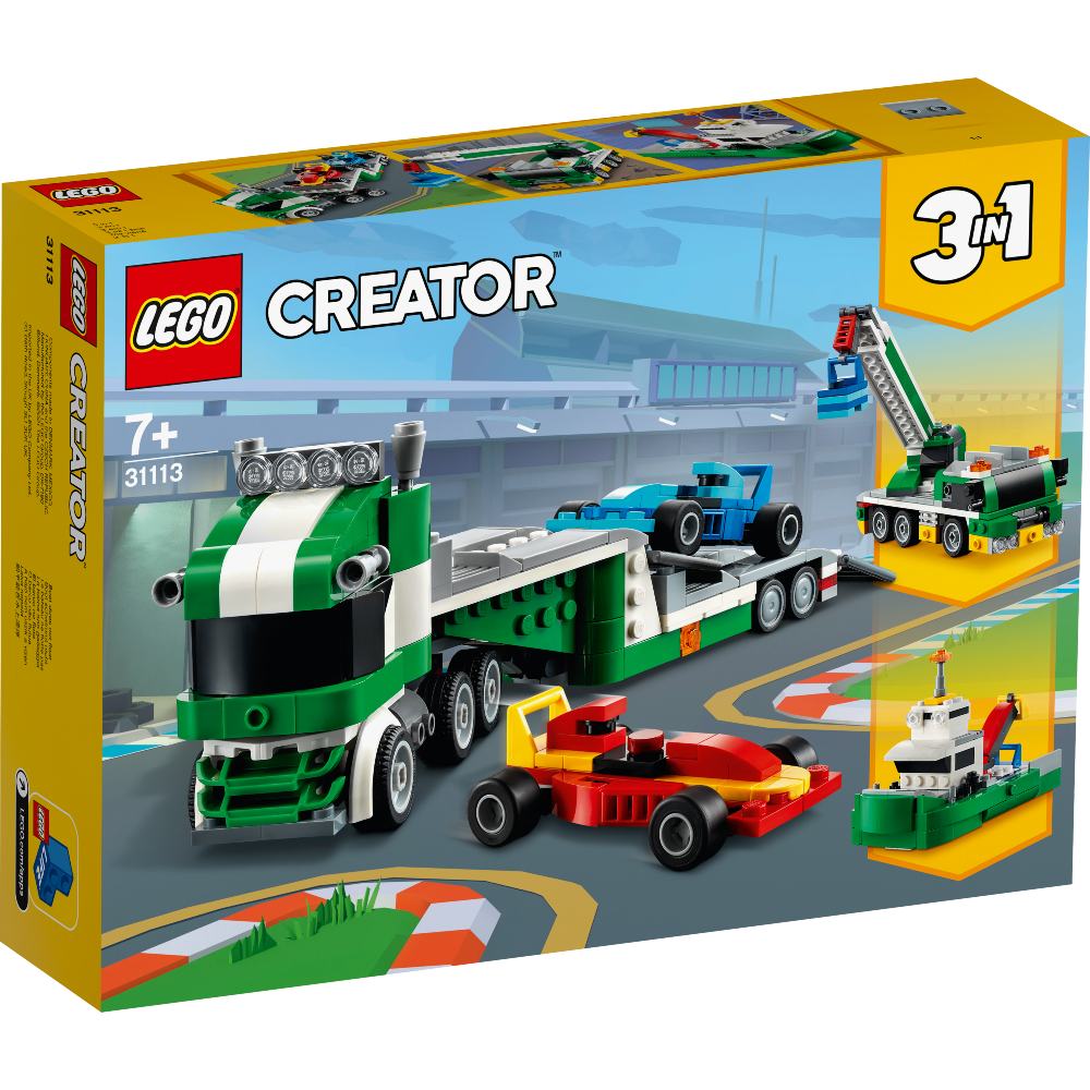 Конструктор LEGO Creator Транспортировщик гоночных автомобилей 328 деталей (31113), Creator Транспортировщик гоночных автомобилей
Конструктор LEGO Creator Транспортировщик гоночных автомобилей 328 деталей (31113), Creator Транспортировщик гоночных автомобилей