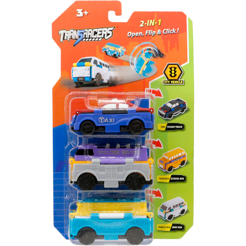 Набор машинок TRANSRACERS Городской транспорт 2 в 1 3 шт YW463879), машинки 2-в-1
Набор машинок TRANSRACERS Городской транспорт 2 в 1 3 шт YW463879), машинки 2-в-1
