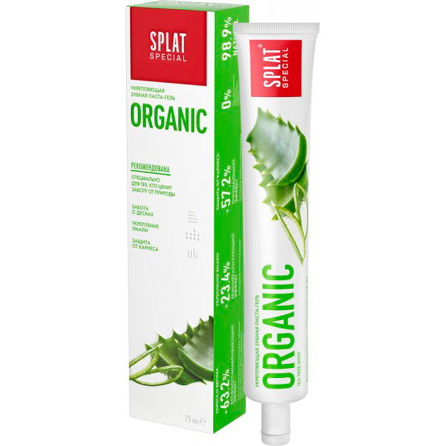 Зубная паста Splat Special Organic для укрепления эмали 75 мл (4603014001009), Зубна паста SPECIAL - ORGANIC/Органик 75 мл
Зубная паста Splat Special Organic для укрепления эмали 75 мл (4603014001009), Зубна паста SPECIAL - ORGANIC/Органик 75 мл
