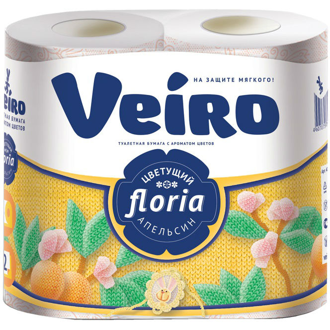 Туалетная бумага VEIRO Floria (4С24А1), Туалетний папір Floria, з ароматом апельсину
Туалетная бумага VEIRO Floria (4С24А1), Туалетний папір Floria, з ароматом апельсину